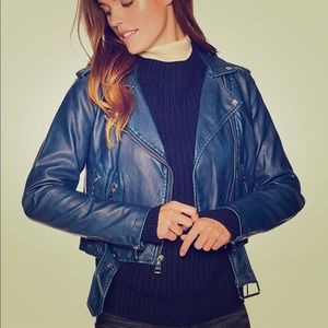 NWT Levi’s Faux Leather Jacket, Washed Navy